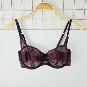 Victoria's Secret Dream Angels Unlined Balconette Purple Bra